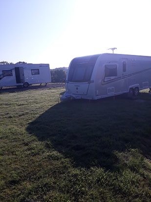 Caravans on the campsite