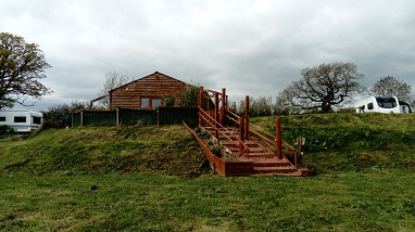 Access to the upper seating area from the levels
